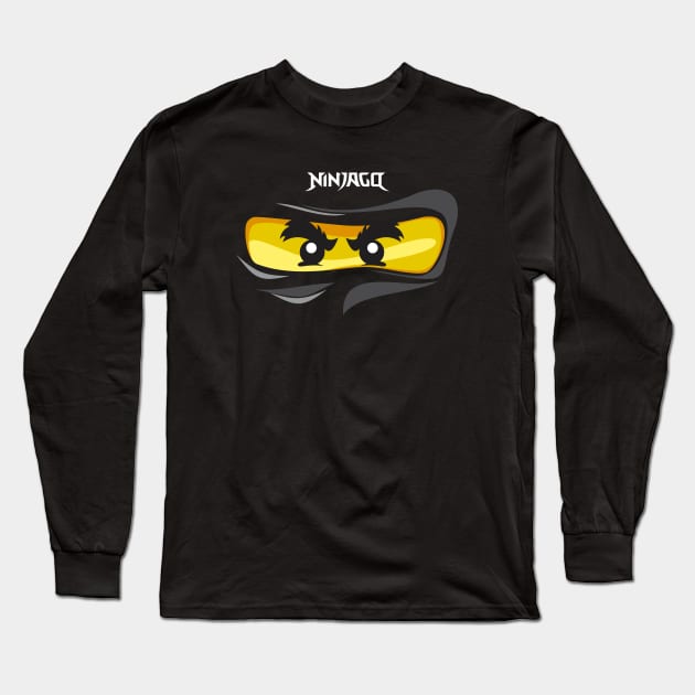 Ninjago Eyes BLACK Ninja Cole FanArt FanMade T-Shirt Long Sleeve T-Shirt by kaitokid
